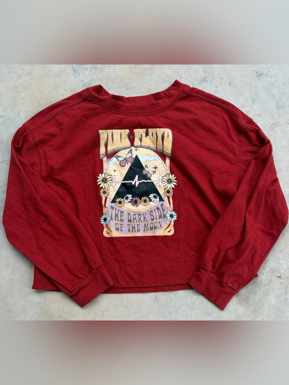 Pink Floyd 'The Dark Side of the Moon' Kids Long-Sleeve Top - Size 6/7 Small